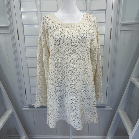 Other - Ivory Crochet Swim Cover-up (M)